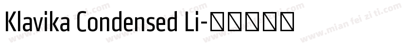 Klavika Condensed Li字体转换
